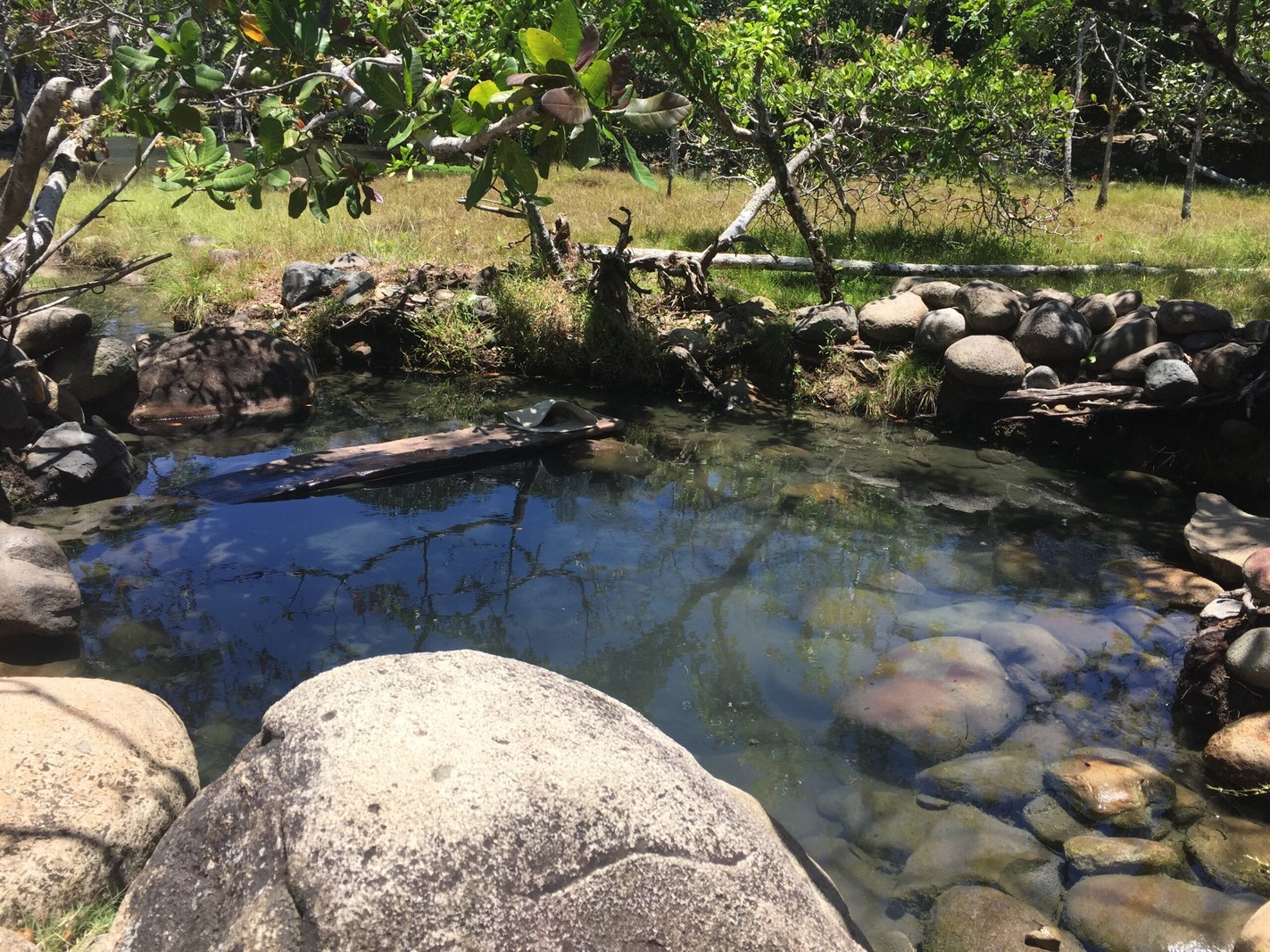 Natural volcanic hot spring thermal pool in Caldera near Boquete