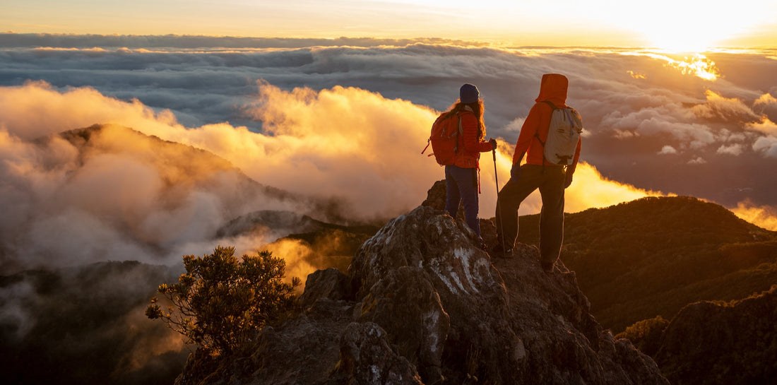 Sunrise above a sea of clouds on the summit of Volcan Baru Panama