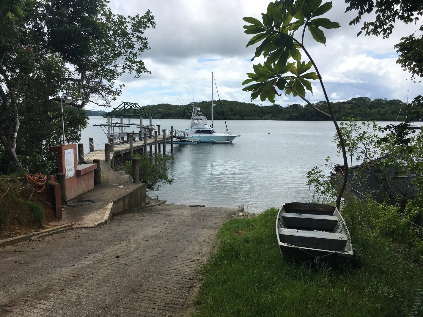 Boca Chica marina boats and Pacific bay departure dock in Chiriqui Panama
