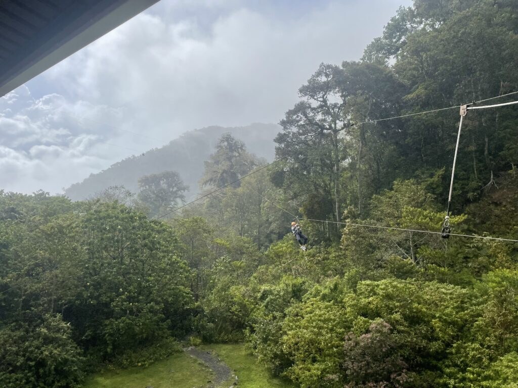 High altitude river valley and lush mountain canyon in Boquete Panama