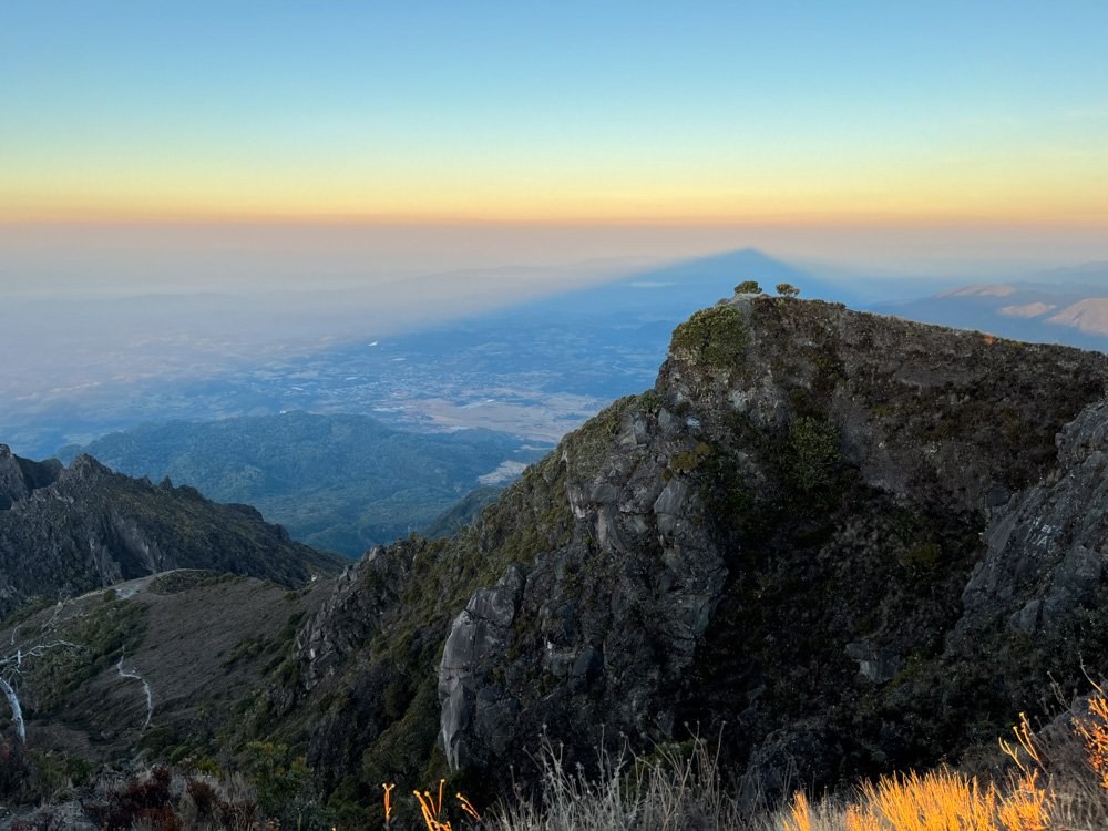 Spectacular golden sunset glow over the slopes of Volcan Baru and Boquete