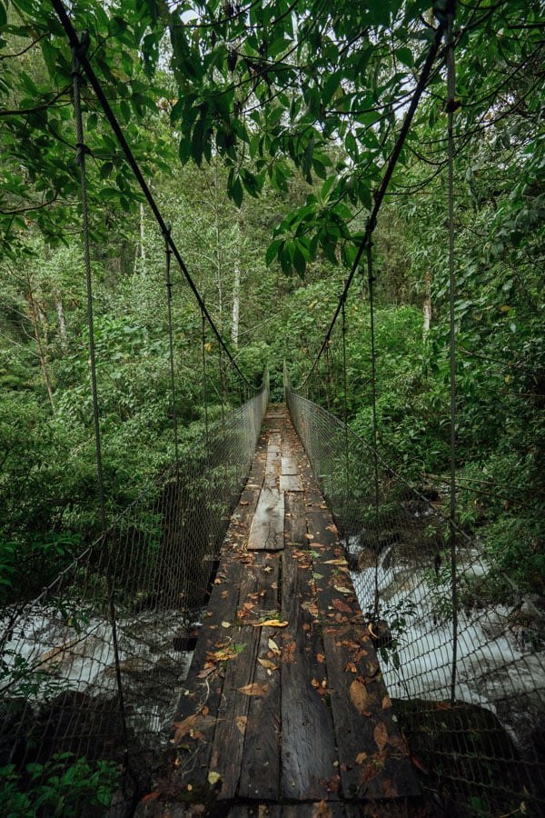 Panoramic views of the green mountain ridges near Cerro Punta on the western slope of Chiriqui